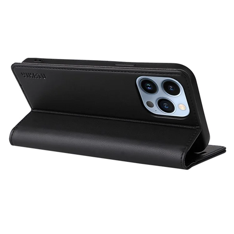 YIKATU pour iPhone 13 Pro 6,1 pouces YK-001 Coque de protection anti-chute magnétique automatique en cuir PU Flip Wallet Stand - Noir