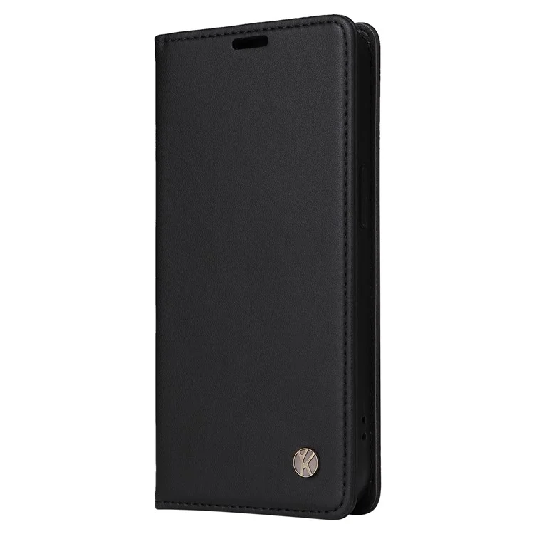 Yikatu Para iPhone 12 / 12 Pro 6.1 Pulgadas YK- 001 Cubierta Anti-shock Telepita Resistente Resistente Auto-absorbido Auto-absorbido PU Cuero de Billetera de Billetera de Billetera - Negro