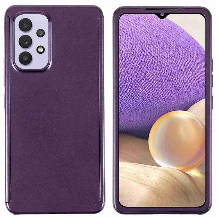 Тонкий Телефон Для Телефона Для Samsung Galaxy A32 5G Antipplop Phone Shell Costace Copect Speact с Защитным Экраном из Закаленного Стекла - Пурпурный