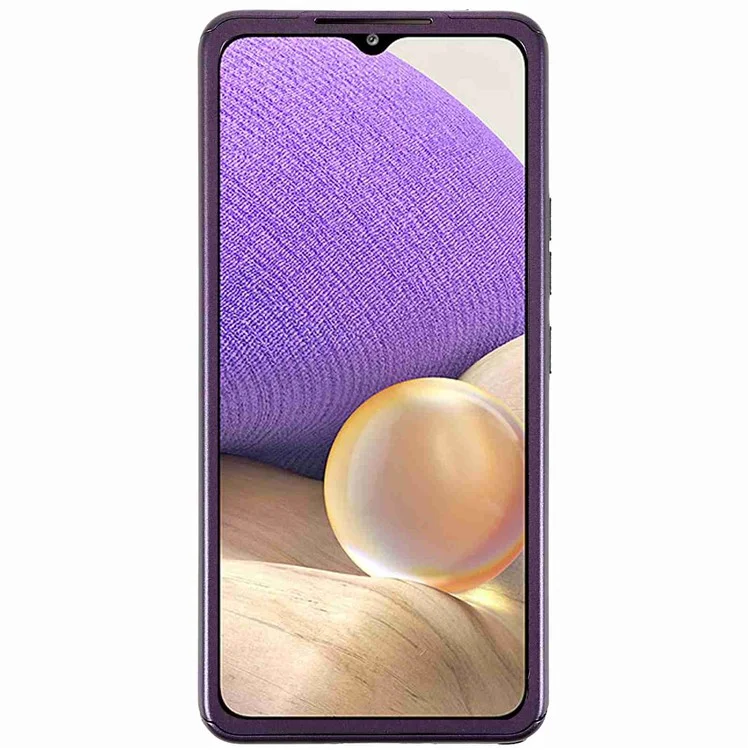 Тонкий Телефон Для Телефона Для Samsung Galaxy A32 5G Antipplop Phone Shell Costace Copect Speact с Защитным Экраном из Закаленного Стекла - Пурпурный