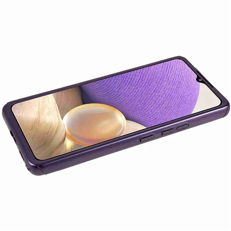 Тонкий Телефон Для Телефона Для Samsung Galaxy A32 5G Antipplop Phone Shell Costace Copect Speact с Защитным Экраном из Закаленного Стекла - Пурпурный