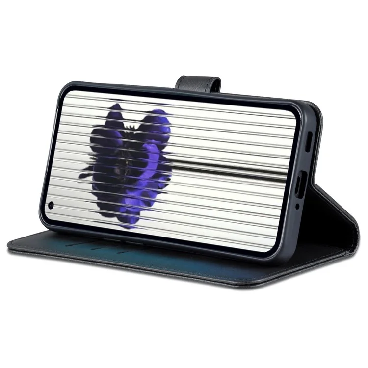Case de Teléfono de la Billetera AZNS Para Nada de Teléfono (1) 5G Protectora Folio Folio Cubierta PU Cuero + Tpu Interior Estuche Con Soporte - Negro