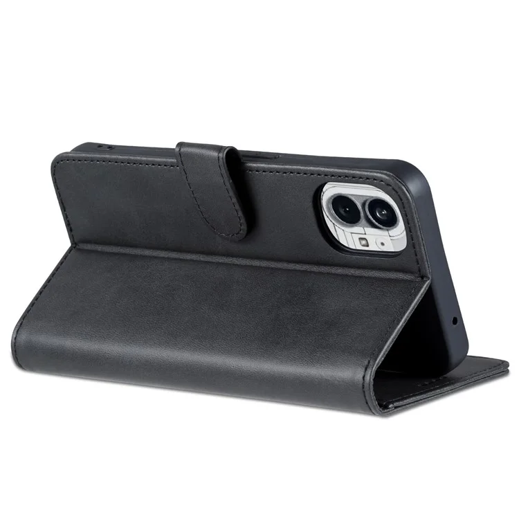 Case de Teléfono de la Billetera AZNS Para Nada de Teléfono (1) 5G Protectora Folio Folio Cubierta PU Cuero + Tpu Interior Estuche Con Soporte - Negro
