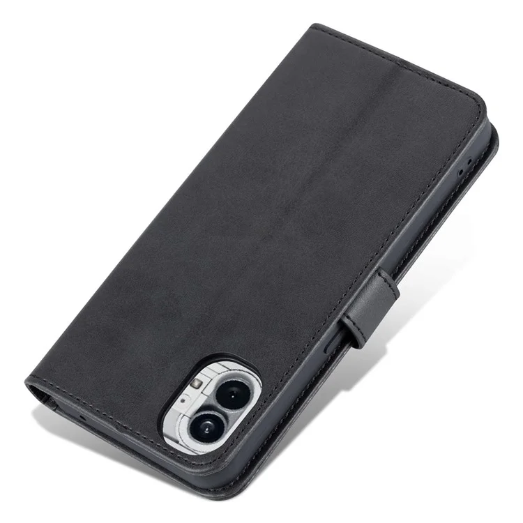 Case de Teléfono de la Billetera AZNS Para Nada de Teléfono (1) 5G Protectora Folio Folio Cubierta PU Cuero + Tpu Interior Estuche Con Soporte - Negro