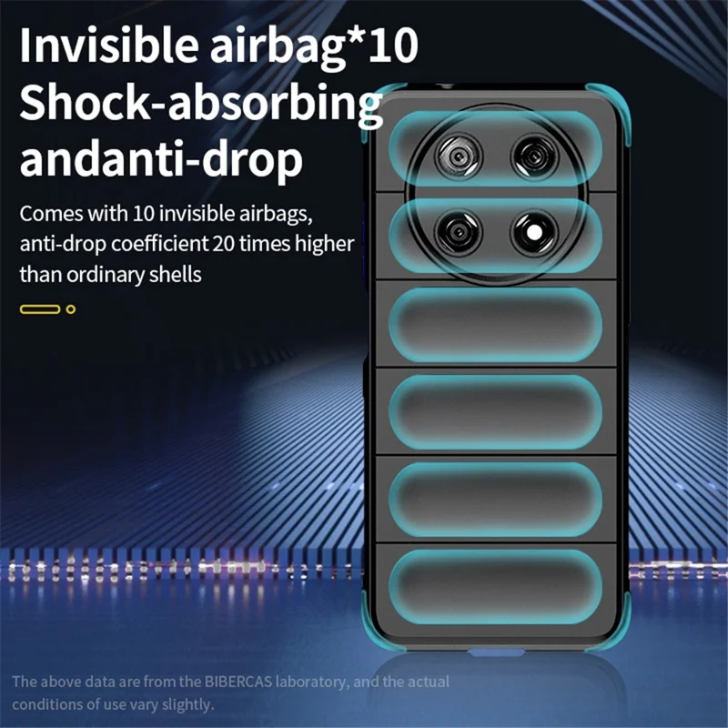 Für Huawei Enjoy 50 Pro 4G / nova Y90 4G Handyhülle Weicher TPU stoßfeste Hülle Mobiles Telefon Schutzhülle - Schwarz