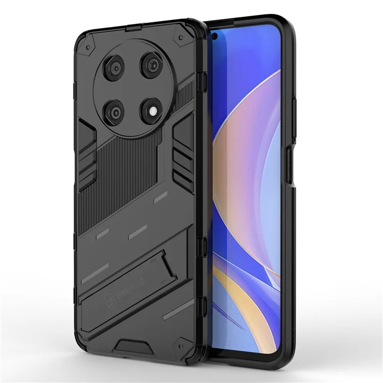 Pour Huawei Enjoy 50 Pro 4G / nova Y90 4G Coque antichoc avec support Boîtier hybride PC+TPU Housse anti-chute - Noir