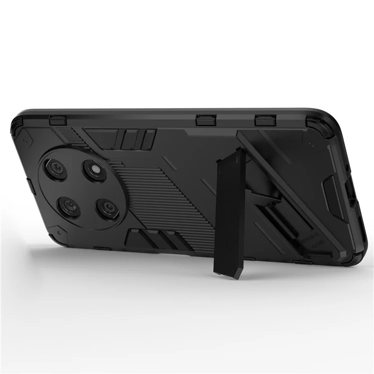 Pour Huawei Enjoy 50 Pro 4G / nova Y90 4G Coque antichoc avec support Boîtier hybride PC+TPU Housse anti-chute - Noir