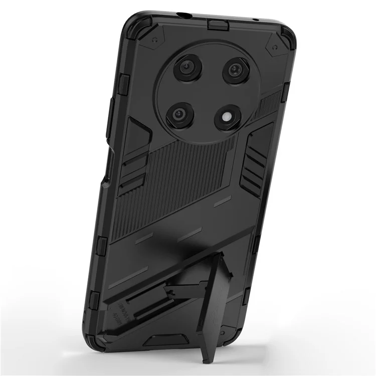Pour Huawei Enjoy 50 Pro 4G / nova Y90 4G Coque antichoc avec support Boîtier hybride PC+TPU Housse anti-chute - Noir