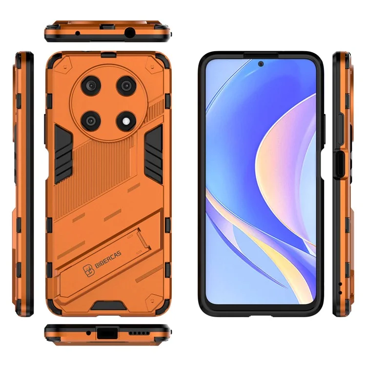 Для Huawei Наслаждайтесь 50 Pro 4G / Nova Y90 4G Shock-rase с Kickstand PC+TPU Hybrid Phone Case Antiplop Cover - Апельсин
