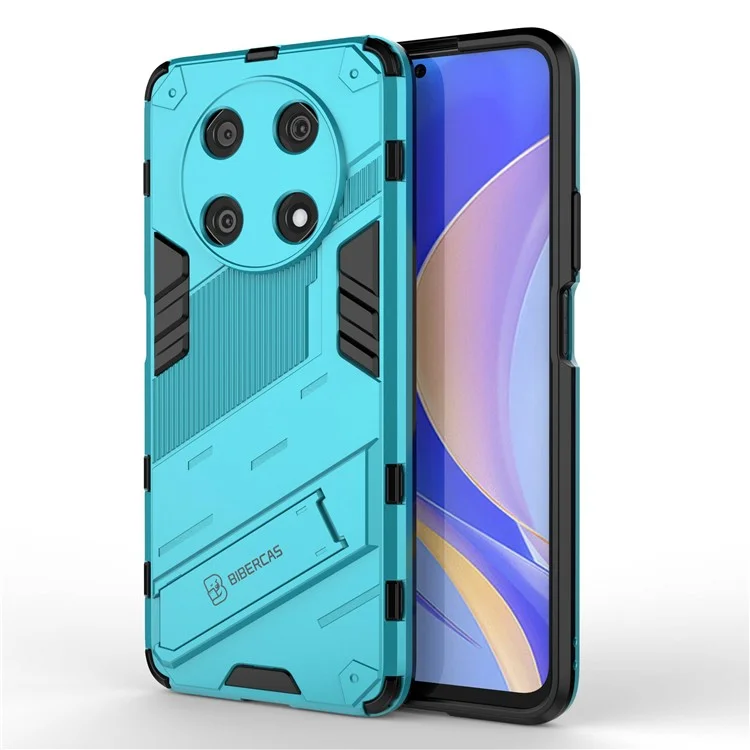 Para Huawei Enjoy 50 Pro 4G / nova Y90 4G Funda a prueba de golpes con soporte PC+TPU Funda híbrida para teléfono Cubierta antidestrozos - Azul bebé