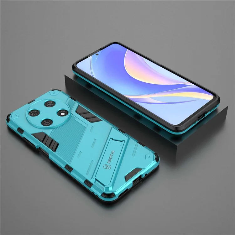 Para Huawei Enjoy 50 Pro 4G / nova Y90 4G Funda a prueba de golpes con soporte PC+TPU Funda híbrida para teléfono Cubierta antidestrozos - Azul bebé