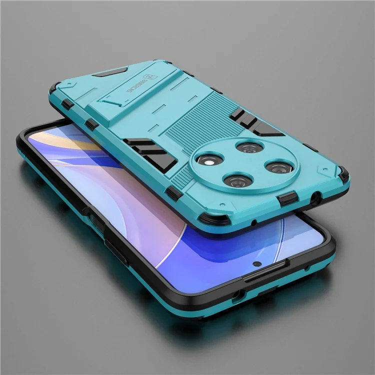 Para Huawei Enjoy 50 Pro 4G / nova Y90 4G Funda a prueba de golpes con soporte PC+TPU Funda híbrida para teléfono Cubierta antidestrozos - Azul bebé