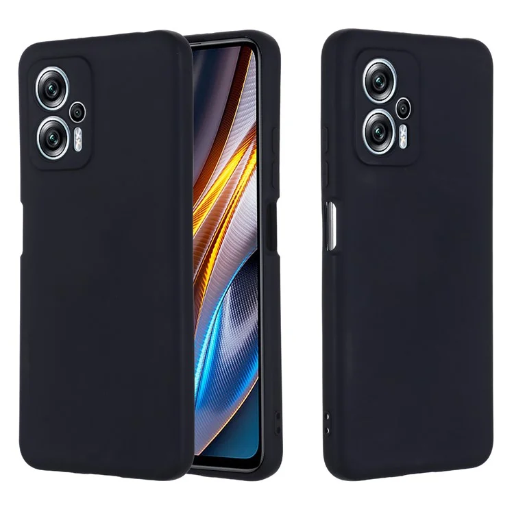 Чехол для смартфона Xiaomi Redmi Note 11T Pro 5G / Note 11T Pro+ 5G / Poco X4 GT 5G / Redmi K50i 5G, ударопрочный, жидкий силиконовый, с мягкой микроволоконной подкладкой, противоударный, с ремешком - черный