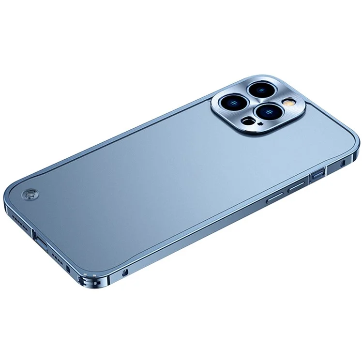 Телефон Для Iphone 14 Pro Max 6,7 Дюйма Защитная Телефонная Крышка Телефона Antiscratch PC+Metal Phone Case с Металлическим Замком - Синий