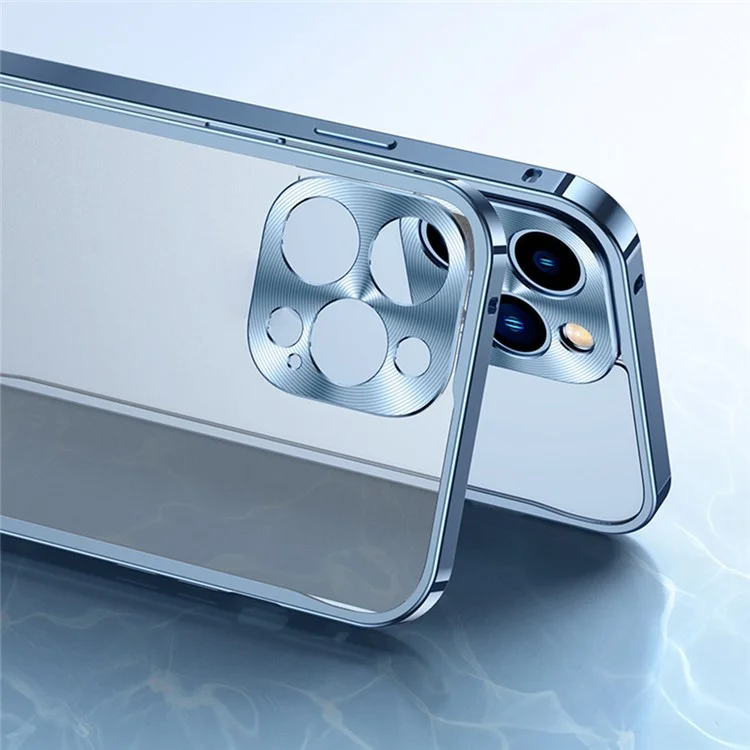 Для Iphone 14 6,1 -дюймовый Защитный Slim Case PC+Metal Phone Cope Pullhar - Синий