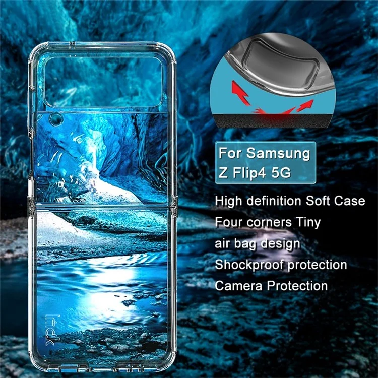 IMAK UX-6 Series per Samsung Galaxy Z Flip4 5G Custodia protettiva antiurto in TPU Clear Anti-caduta