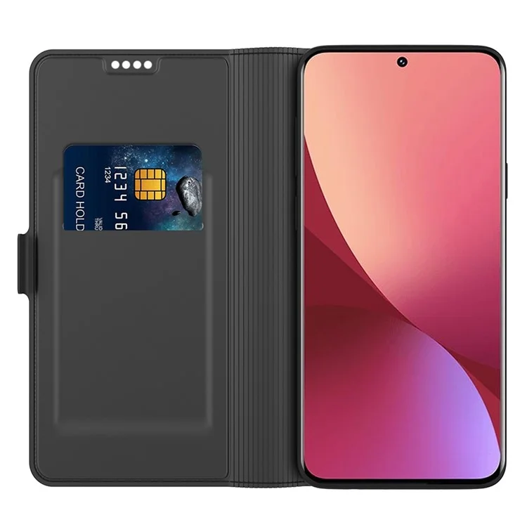 For Xiaomi 11T 5G / 11T Pro 5G Anti-scratch PU Leather Phone Case Dual Magnetic Clasp Card Holder Stand Shockproof Folio Flip Cover - Black