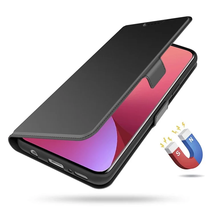 For Xiaomi 11T 5G / 11T Pro 5G Anti-scratch PU Leather Phone Case Dual Magnetic Clasp Card Holder Stand Shockproof Folio Flip Cover - Black