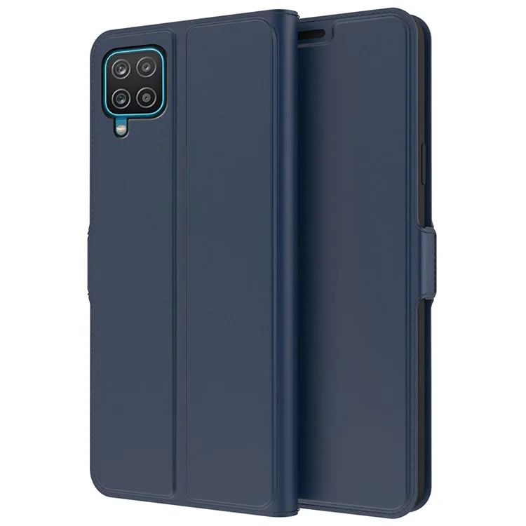 For Samsung Galaxy M53 5G PU Leather Magnetic Case Stand Design Shockproof TPU Shell with Card Holder - Blue