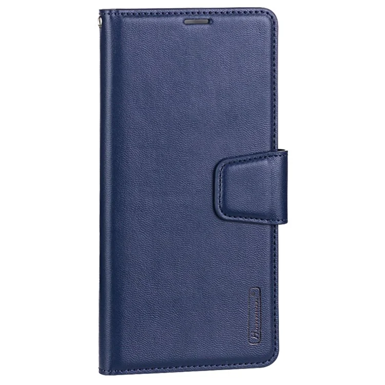 Защитный кожаный чехол-книжка HANMAN Mill Series для Samsung Galaxy S22 Ultra 5G - Сапфир
