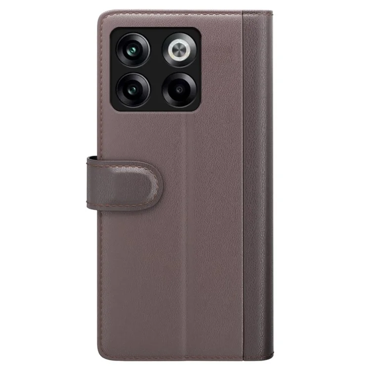 For OnePlus Ace Pro 5G / 10T 5G Case Genuine Split Leather Phone Cover with Wallet Stand - Brown