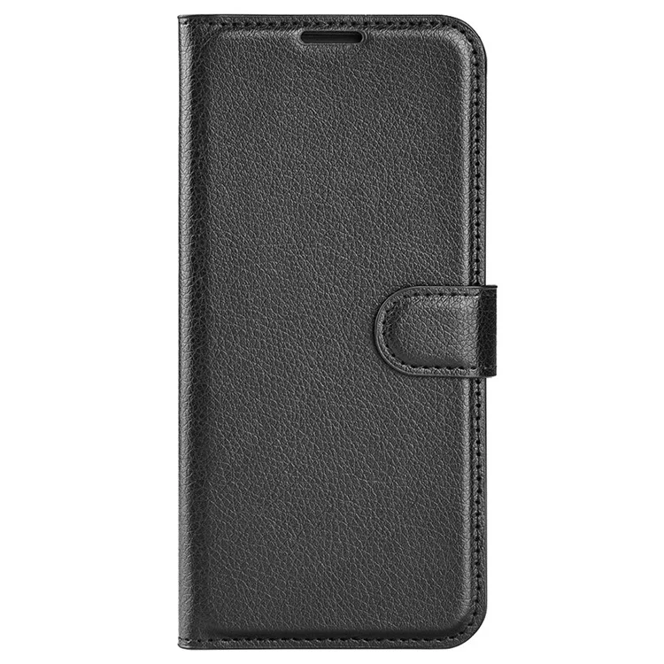 For Asus ROG Phone 6 5G Anti-wear Litchi Texture Flip Phone Case Well-protected PU Leather Wallet Stand Feature Cover - Black