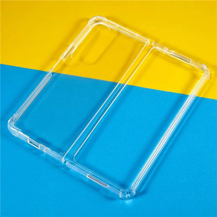 Pour Samsung Galaxy Z Fold4 5G Anti-slip Crystal Clear Phone Case Renforcé Coins Protection contre les chutes Couverture de téléphone TPU