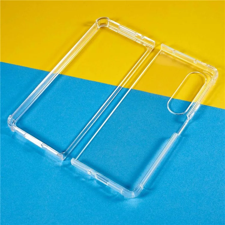 Pour Samsung Galaxy Z Fold4 5G Anti-slip Crystal Clear Phone Case Renforcé Coins Protection contre les chutes Couverture de téléphone TPU