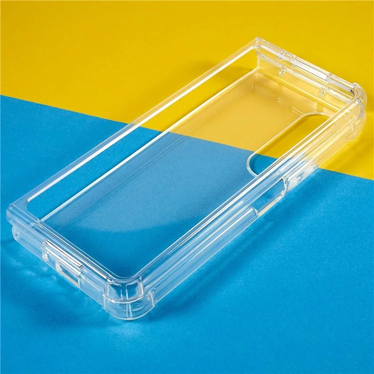 Pour Samsung Galaxy Z Fold4 5G Anti-slip Crystal Clear Phone Case Renforcé Coins Protection contre les chutes Couverture de téléphone TPU