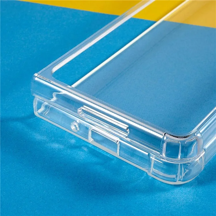 Pour Samsung Galaxy Z Fold4 5G Anti-slip Crystal Clear Phone Case Renforcé Coins Protection contre les chutes Couverture de téléphone TPU