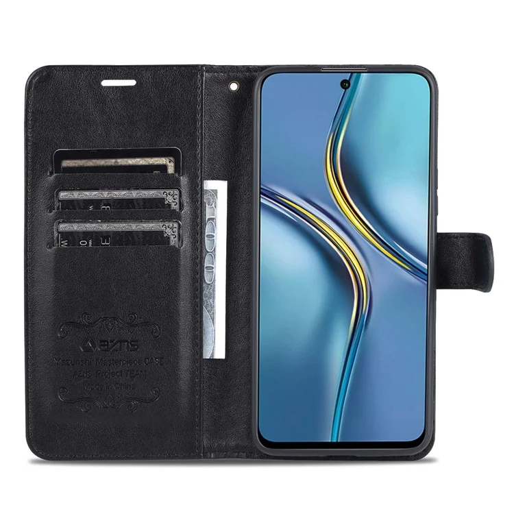 Телефон Azns Для Huawei Наслаждайтесь 50 Pro 4G / Nova Y90 4g, Защита от Кожаного Телефона в Полном Корпусе - Черный
