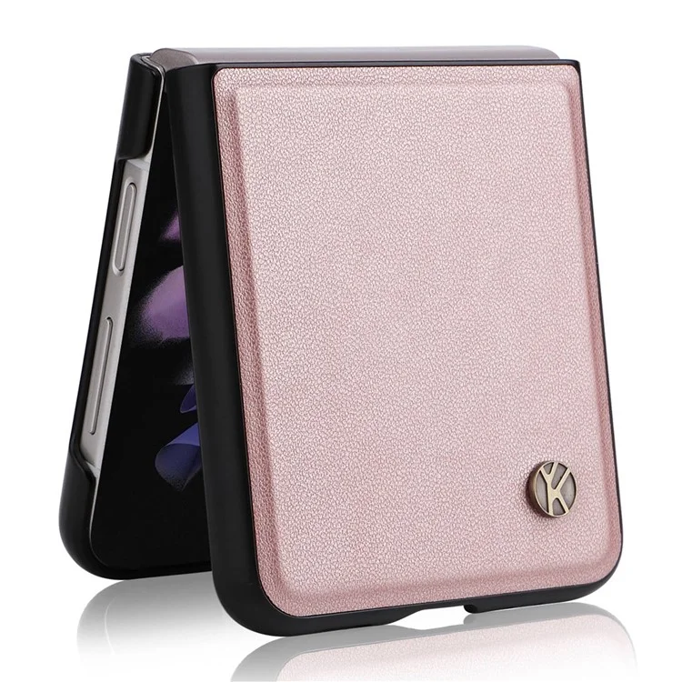 Ykatu Pour Samsung Galaxy Z Flip3 5G Téléphone Affaire Anti-drop Détrocrus - or Rose