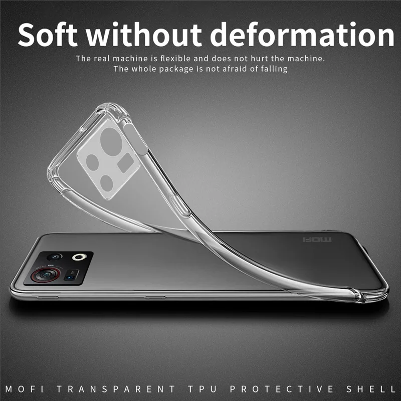 MOFI för ZTE nubia Z40S Pro 5G Drop-säker Flexibel TPU-fodral Välskyddat Telefon Klart Fodral