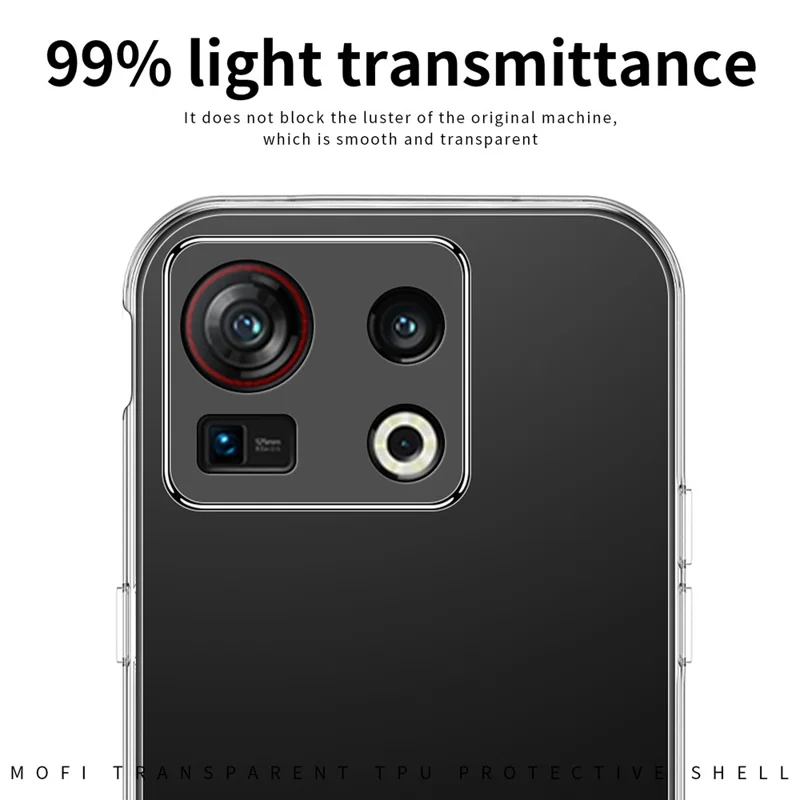 MOFI för ZTE nubia Z40S Pro 5G Drop-säker Flexibel TPU-fodral Välskyddat Telefon Klart Fodral