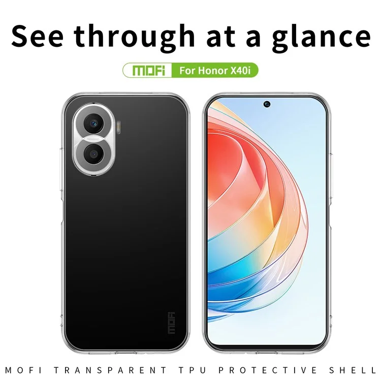 Mofi For Honor X40i 5G Case di Telefono Anti-scratch TPU TPU Copertina Antidrop Trasparente