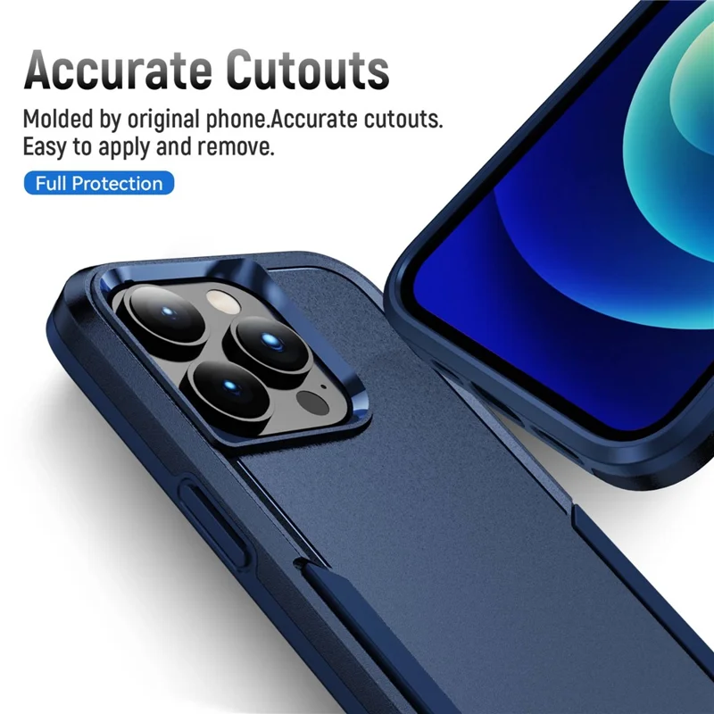 Cellphone Case for iPhone 14 Pro Max 6.7 inch, Scratch Proof PC + TPU Phone Cover Back Protector Case - Blue