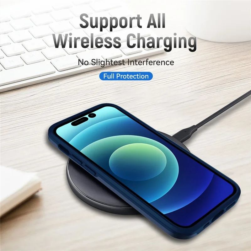 Cellphone Case for iPhone 14 Pro Max 6.7 inch, Scratch Proof PC + TPU Phone Cover Back Protector Case - Blue