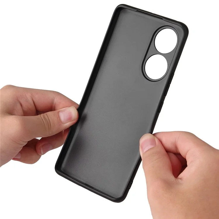 Funda protectora híbrida de cuero PU y PC duro con textura de fibra de carbono para Honor 70 5G 