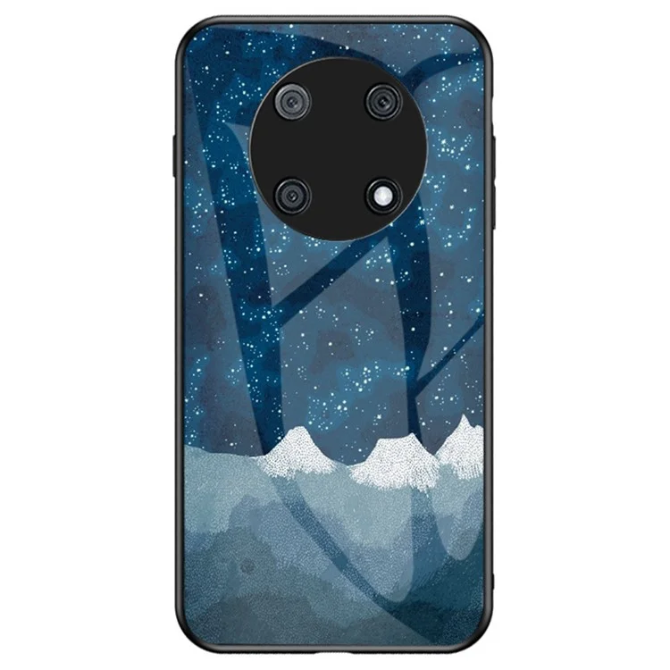 Para Huawei, Desfrute de 50 Pro 4g / Nova Y90 4G Pintura de Céu Estrelado Caso de Vidro Temperado TPU Macio TPU Hard PC Anti-arranhão Tampa do Telefone - Espalhando Estrelas
