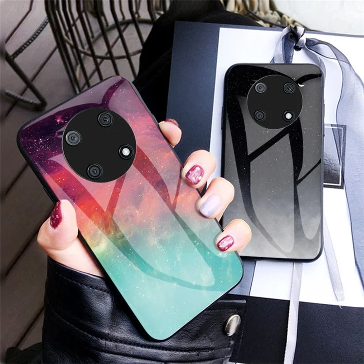 Для Huawei Enjoy 50 Pro 4G / nova Y90 4G Роспись звездного неба Шаблон Закаленное стекло Чехол Мягкий TPU Жесткий ПК Противоударный Чехол для телефона - Цвет Звездное небо