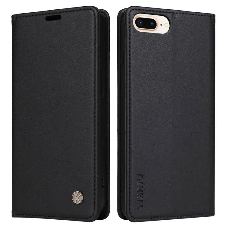 Yikatu Yk- 001 Телефонный Кошелек Для Iphone 6 Plus / 7 Плюс / 8 Плюс 5,5 Дюйма, Противовесная Оболочка Для Магнитной Замыкания. - Черный