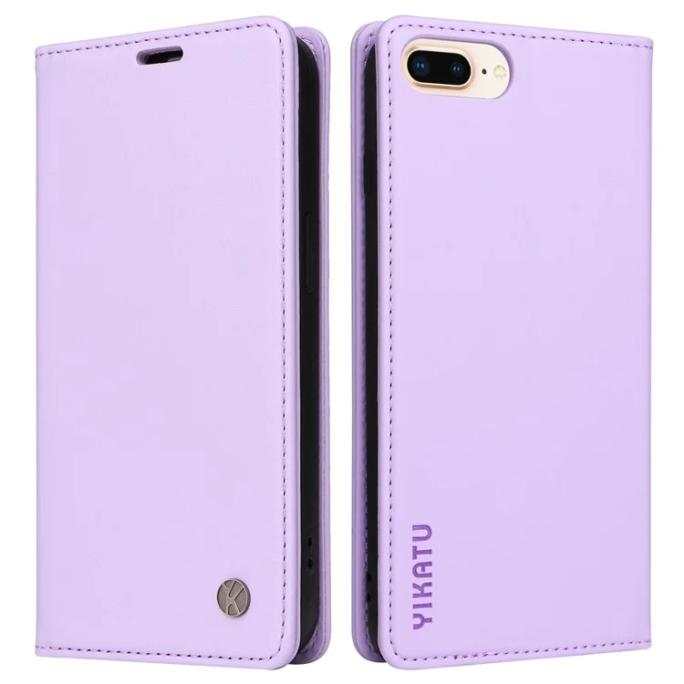 Yikatu YK- 001 Case de Billetera de Teléfono Para Iphone 6 Plus / 7 Más / 8 Más de 5.5 Pulgadas, Cáscara de Cáscara de Cáscara de Cáscara de Cáscara de Cáscara de Cáscara de Caída - Púrpura Ligera