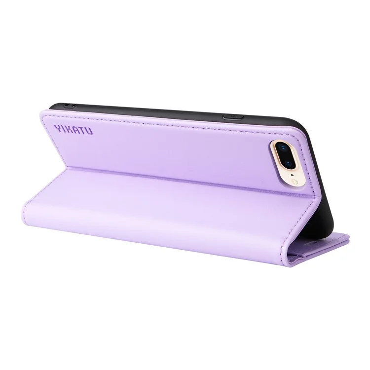 Yikatu YK- 001 Case de Billetera de Teléfono Para Iphone 6 Plus / 7 Más / 8 Más de 5.5 Pulgadas, Cáscara de Cáscara de Cáscara de Cáscara de Cáscara de Cáscara de Cáscara de Caída - Púrpura Ligera