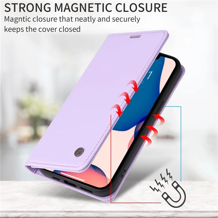 Yikatu YK- 001 Case de Billetera de Teléfono Para Iphone 6 Plus / 7 Más / 8 Más de 5.5 Pulgadas, Cáscara de Cáscara de Cáscara de Cáscara de Cáscara de Cáscara de Cáscara de Caída - Púrpura Ligera