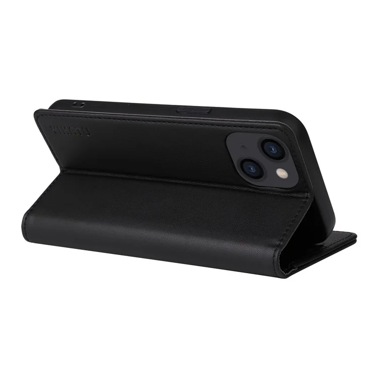 Yikatu Yk- 001 Für Iphone 13 Mini 5,4 Zoll, Anti-schock-pu-leder-brieftasche Hülle Ständer Magnetische Schließung Schutz Telefonabdeckung - Schwarz