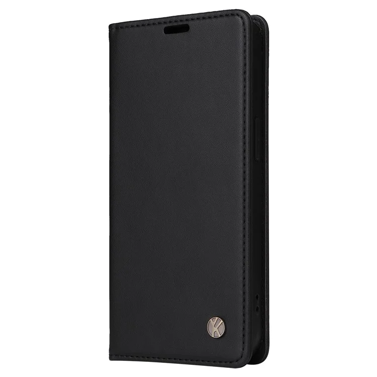 YIKATU Чехол для телефона с защитой от ударов для iPhone 12 mini 5.4 дюйма, магнитный чехол для телефона YK-001 Flip Leather Wallet Stand - Black