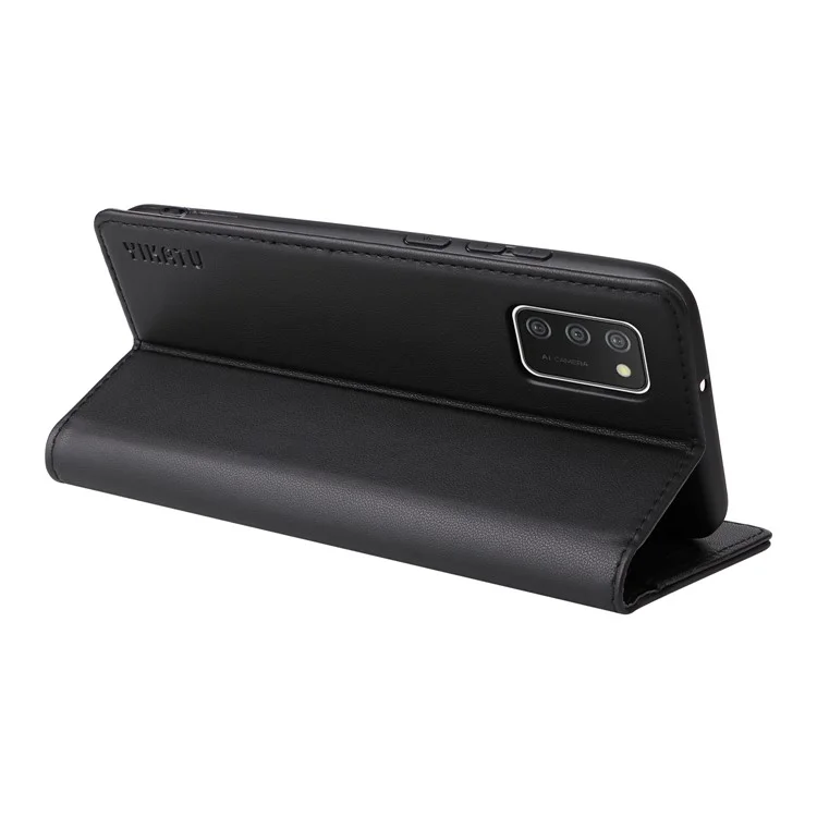 YIKATU YK- 001 Anti-fall Phone Cover for Samsung Galaxy A02s / A03s (164.2x75.9x9.1mm), PU Leather Wallet Case Stand Magnetic Closure Protective Shell - Black