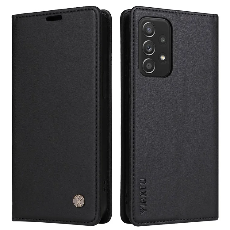 Yikatu YK- 001 Per Samsung Galaxy A32 4G (versione Ue), Protezione PU Full Protection PU Phellet Cagliamento Chiusa Magnetic - Nero
