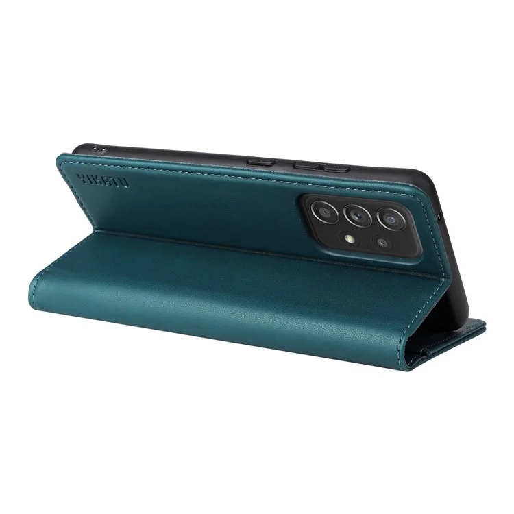 YIKATU YK- 001 для Samsung Galaxy A53 5G Magnetic Auto Closing PU Leather TPU Shockproof Phone Case with Wallet Stand - Green