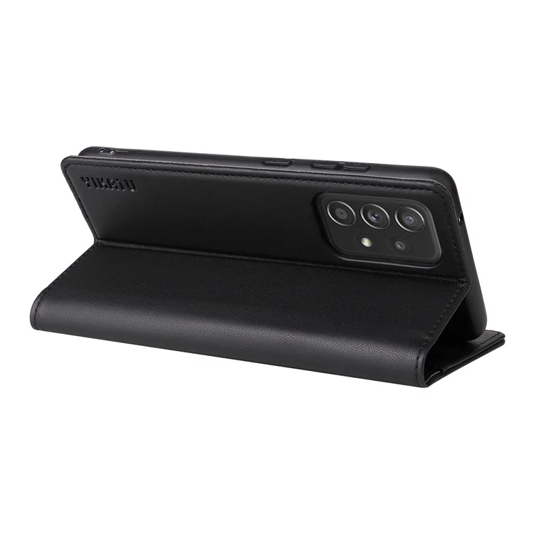 Yikatu Yk- 001 Pour Samsung Galaxy A32 5G / M32 5G PU en Cuir Portefeuille Support de Support Automatique Couverture de Téléphone Anti-dépôt Magnétique - le Noir